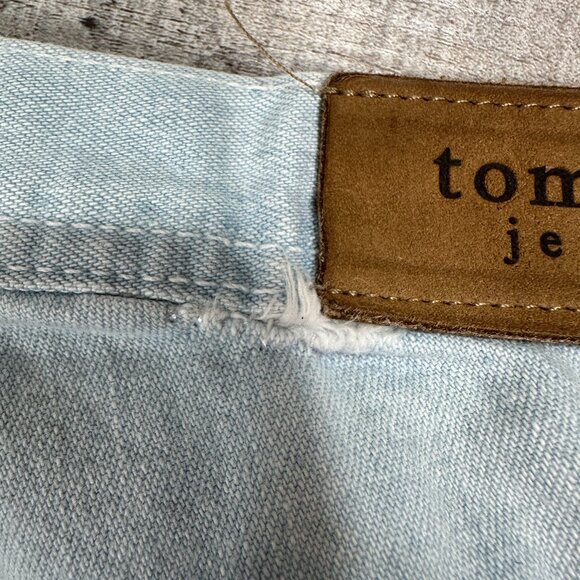 VTG Y2K Tommy Hilfiger Jeans Womens 9 x 31" Carpenter Cargo Boot Flare Flag Loop - Picture 14 of 15